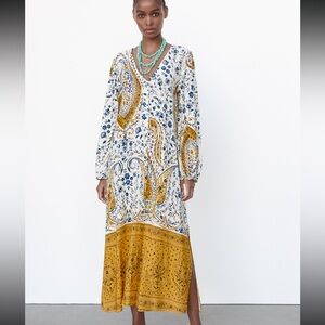 Zara maxi cotton dress